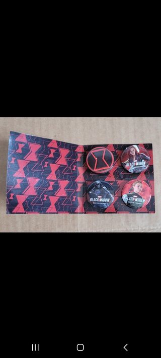 Lote 4 chapas Black Widow Marvel