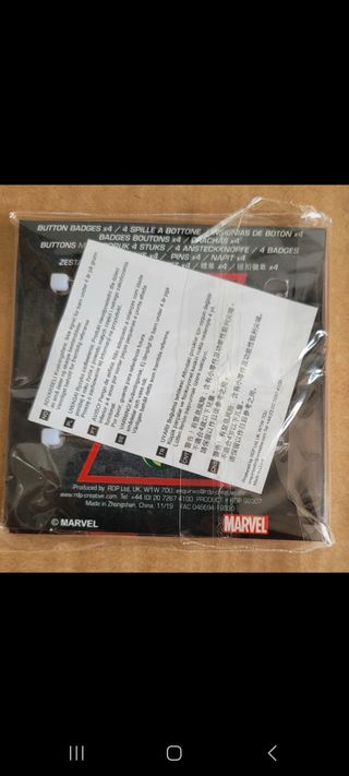 Lote 4 chapas Black Widow Marvel