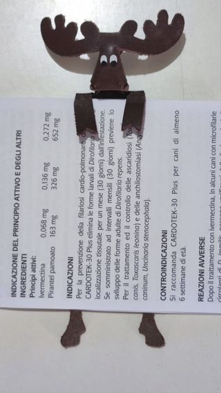 Segnalibro Renna in Pelle