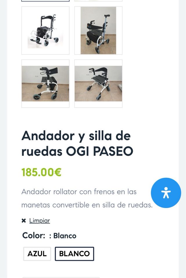 Andador 2 en 1 Silla de Ruedas Movilidad Reducida