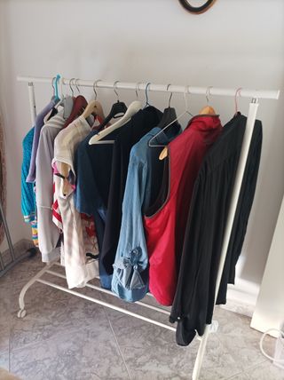 2 Burros perchero ropa metal