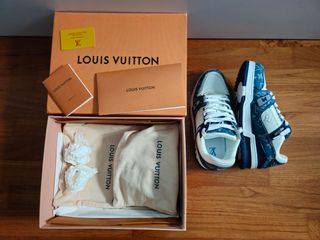 Louis Vuitton LV Trainer Sneakers white/blue