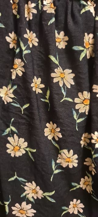 Falda floral negra talla XL