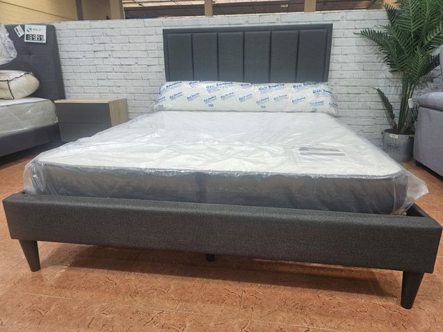 Cama Matrimonio con Cabecero y Colchón