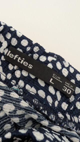 Falda pantalón Lefties azul y blanco