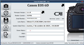 Canon EOS 6D Full Frame + Sigma 50mm f/1.4 ART