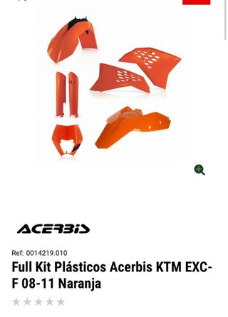 Kit Plásticos Acerbis KTM EXC 08-11 Naranja