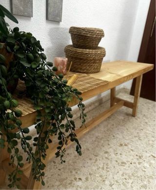 Banco de madera maciza rústico