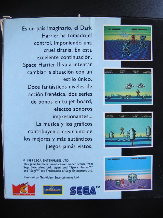 Space Harrier II Amstrad SEGA MCM