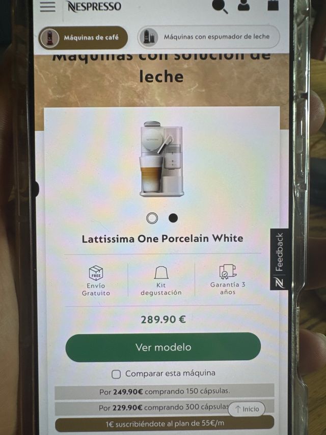 Cafetera Nespresso Gris