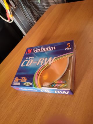 5 CD-RW Verbatim Colour Disc Riscrivibili Colorati
