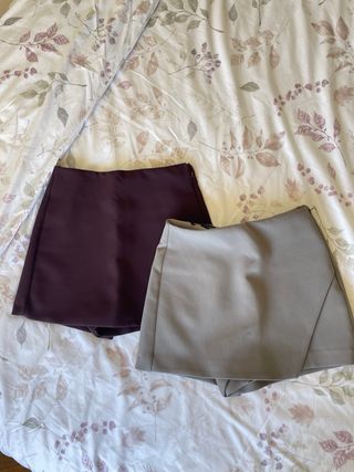 Falda pantalón Zara gris Talla XS