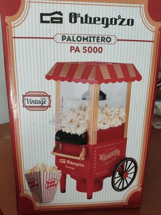 Palomitero Vintage Rojo y Dorado