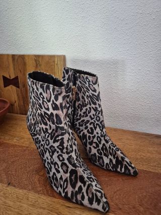 Botines Leopardo Tacón Aguja