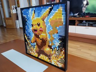 Cuadro Pixel Art Pikachu compatible con Lego