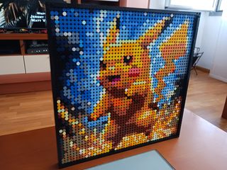 Cuadro Pixel Art Pikachu compatible con Lego