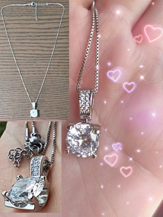 Collar con colgante de circonit