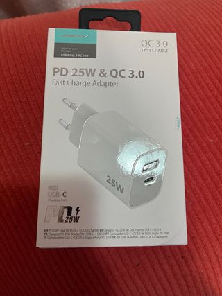 Cargador Rápido USB C PD 25W QC 3.0