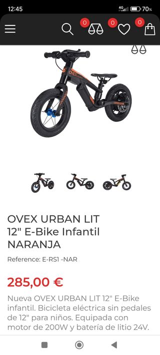 Bici Ovex Urban 12 Nueva Niñ@