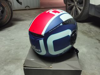 Casco AXXIS METRO S DUO B5 Azul Rojo Mate