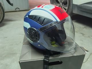 Casco AXXIS METRO S DUO B5 Azul Rojo Mate