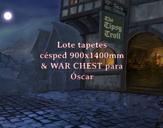 Lote tapetes cesped 900x1400 & WAR CHEST (Óscar)