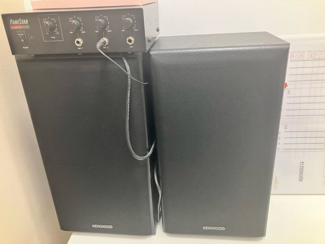 Altavoces Kenwood y amplificador Fonestar