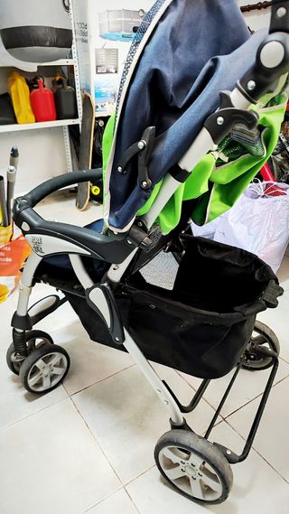 Silla de paseo Prenatal verde y azul