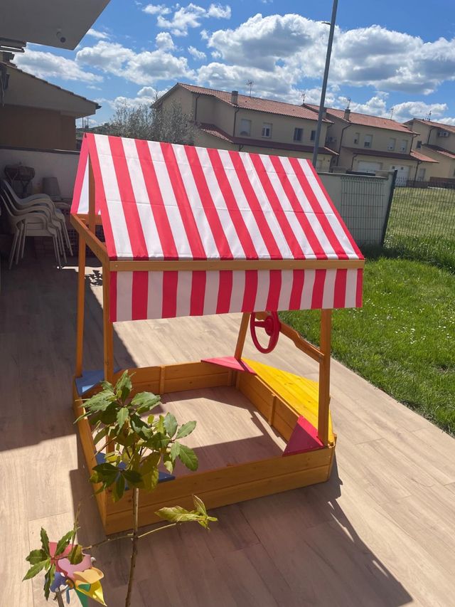 Arenero infantil barco madera