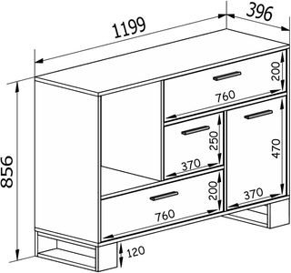 Aparador buffet Naturale para salón