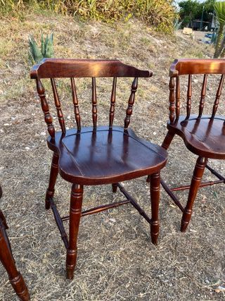 Sillas de madera maciza estilo Windsor vintage