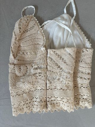 Top pizzo foderato elegante