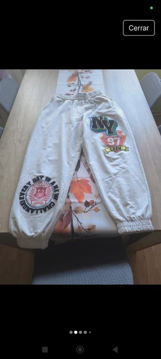Pantalón chándal beige NY 97 Crew Talla M