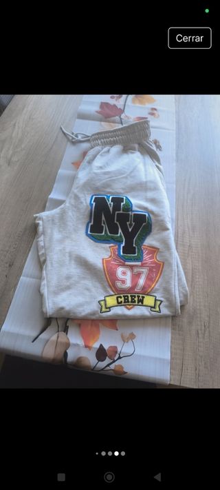 Pantalón chándal beige NY 97 Crew Talla M