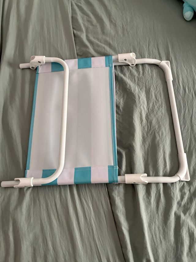 Silla de Playa Rayas Turquesa y Blanca