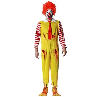 Disfraz Payaso Enterizo Peluca Adulto Talla S/M