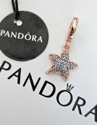 Pandora Charm Estrella Marina Azul y Oro