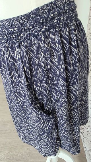 Conjunto falda y camisa azul