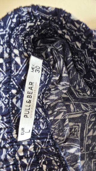 Conjunto falda y camisa azul