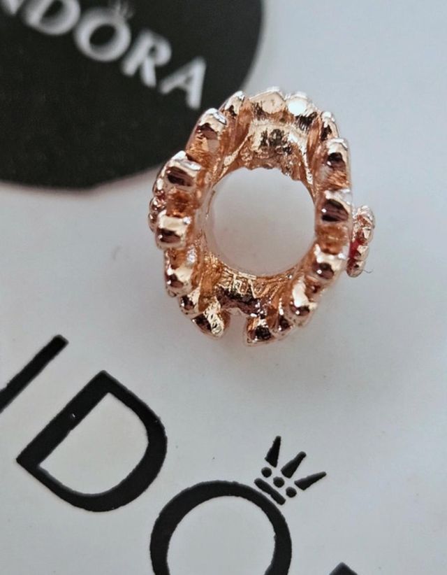 Pandora Charm Flor Rosa y Roja