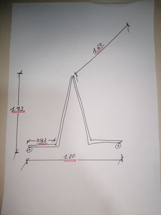 Atril con ruedas para carpintería/cristales