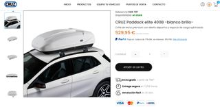 Cofre de techo CRUZ Paddock elite 400B blanco