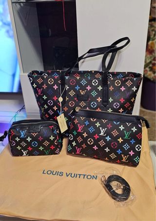 Portafoglio nero multicolore Louis Vuitton
