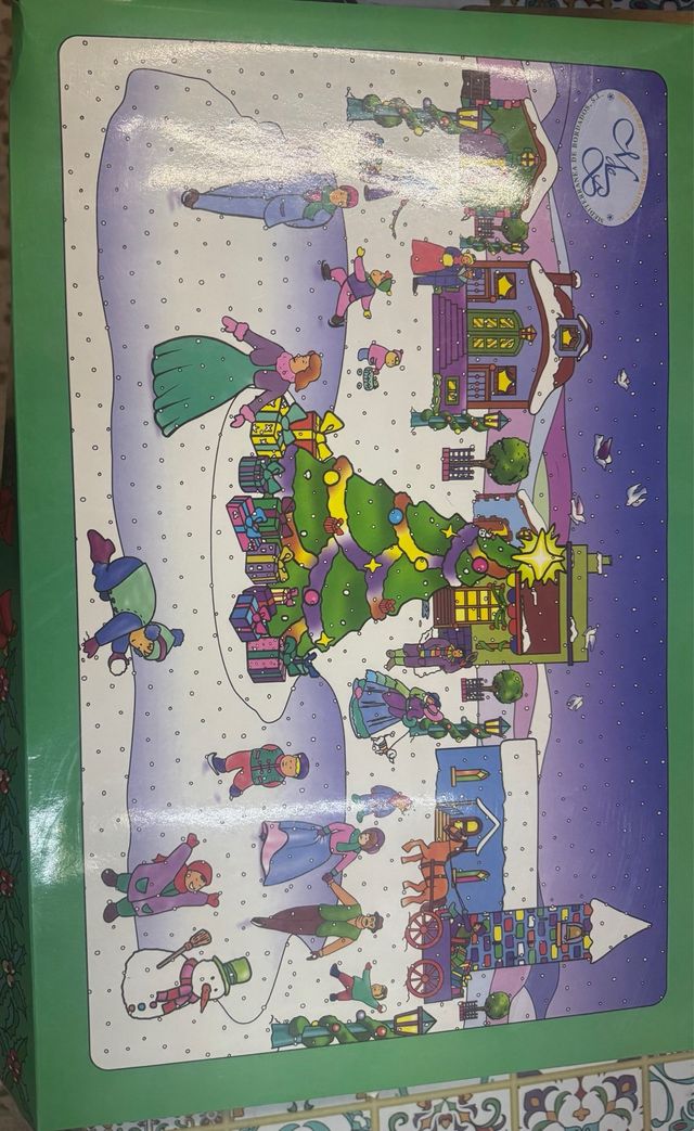 Mantel y servilletas navideños