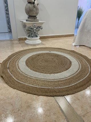 Alfombra redonda de yute diámetro 120 x120