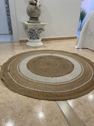Alfombra redonda de yute diámetro 120 x120