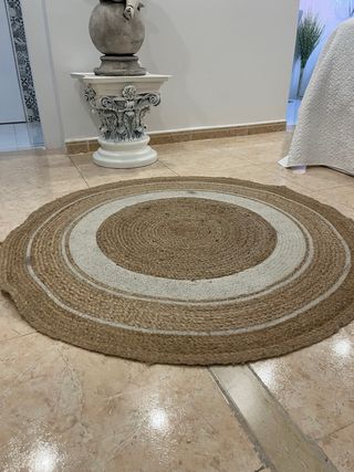Alfombra redonda de yute diámetro 120 x120