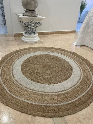 Alfombra redonda de yute diámetro 120 x120
