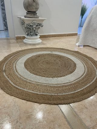 Alfombra redonda de yute diámetro 120 x120