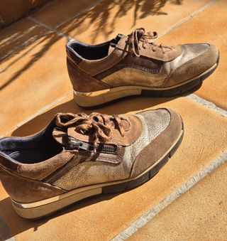 Zapatillas Dorking Talla 38 Marrón y Dorado